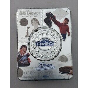 Oreo Cookie 20th Century Commemorative Tin 1999 Collector Vintage Container